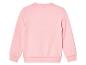 Un sweat-shirt rose à manches longues.