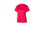 T-shirt de sport rouge pour femme à manches courtes et col rond.