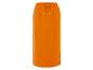 Une longue jupe orange avec un cordon.