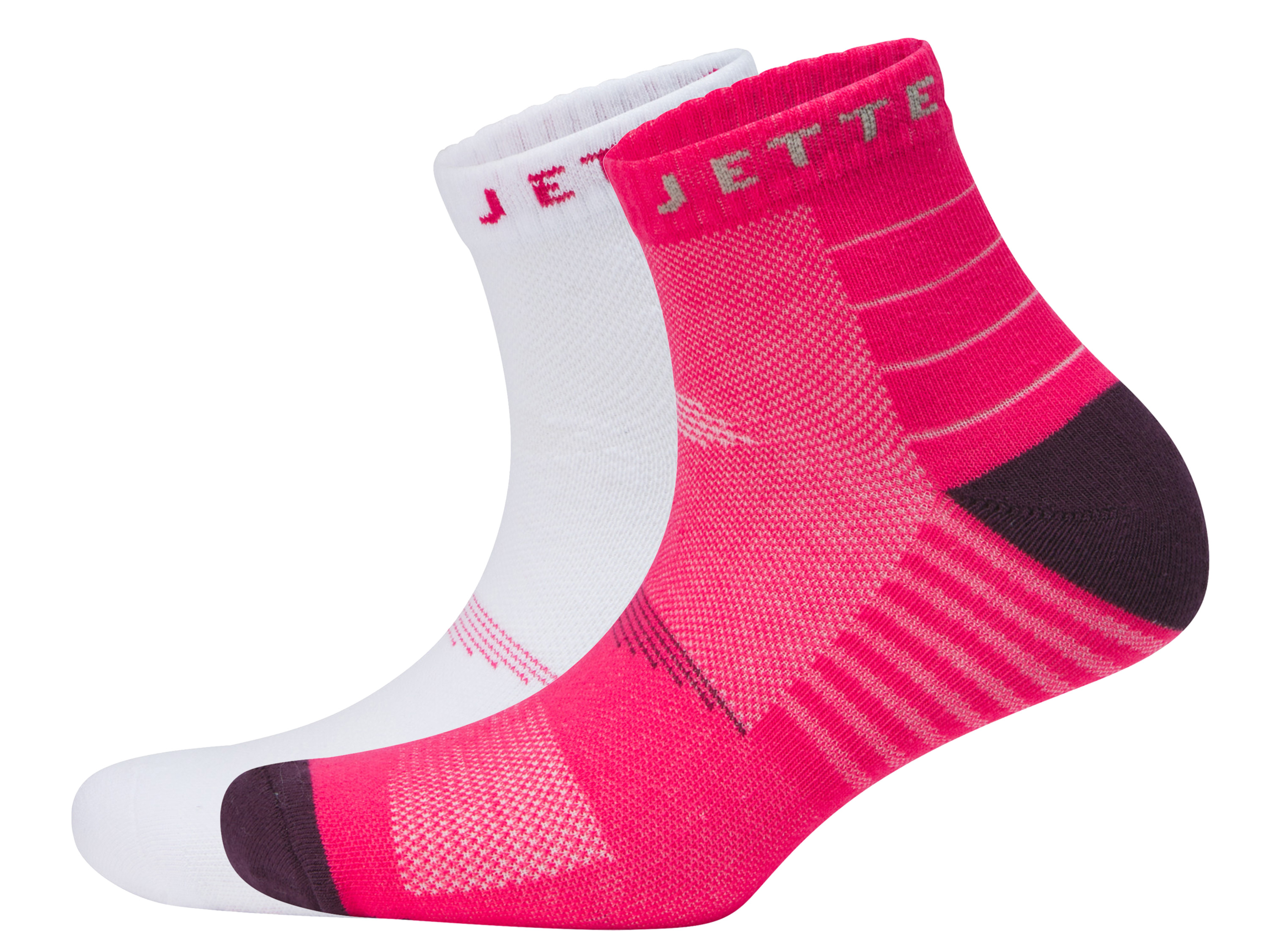 CRIVIT Chaussettes de sport femme (41-42, rose/blanc)