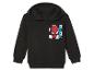 Sweat-shirt à capuche noir avec un imprimé Spider-Man.