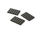 Trois plaques de base LEGO noires