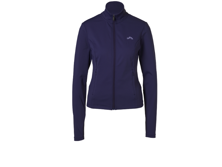 Veste de sport pour femme bleu foncé avec fermeture éclair