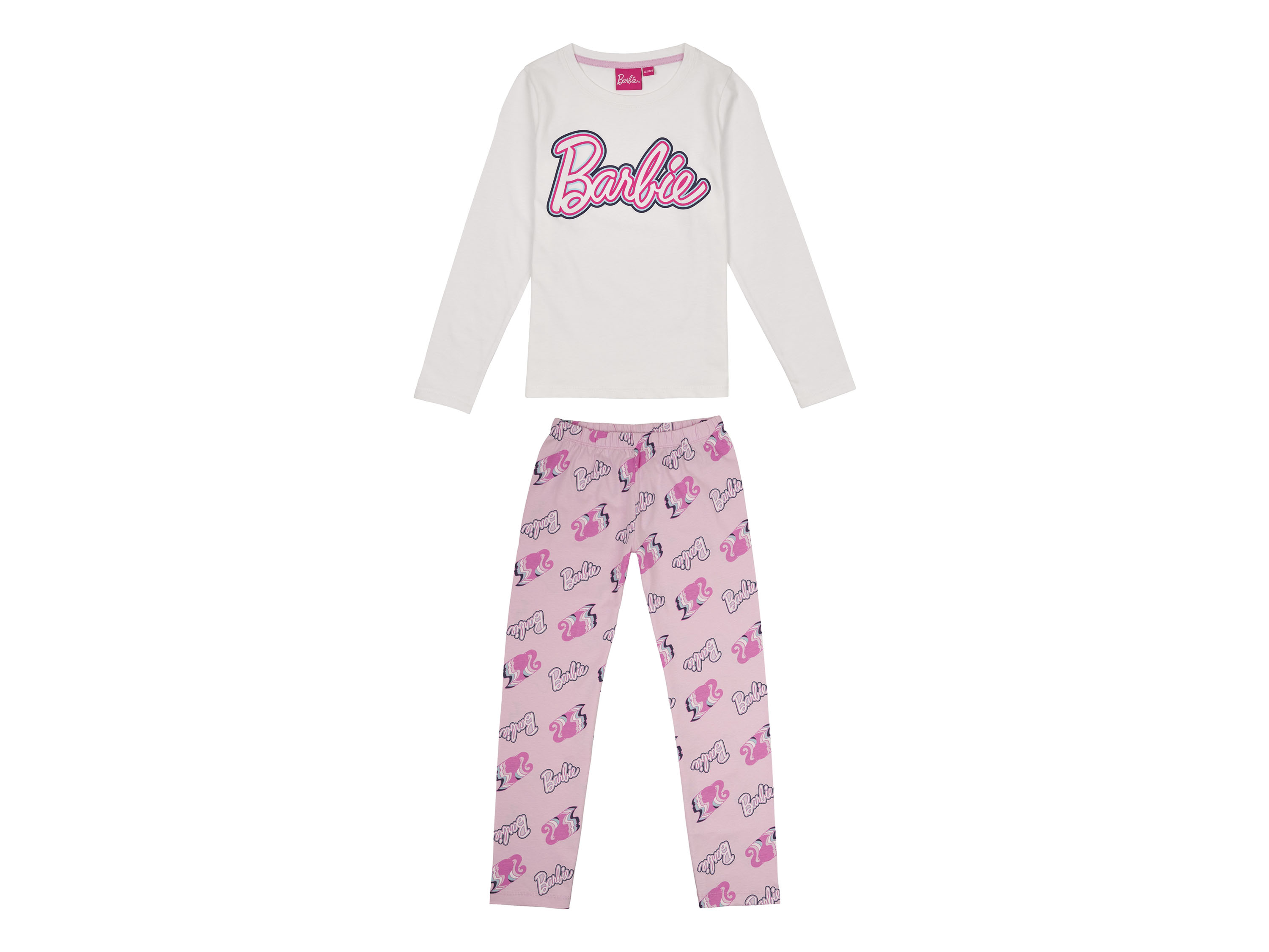 Barbie Pyjama petite fille (2-4 ans, blanc)