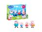Ensemble de jouets Peppa Pig Famille de Cinq avec personnages et emballage.