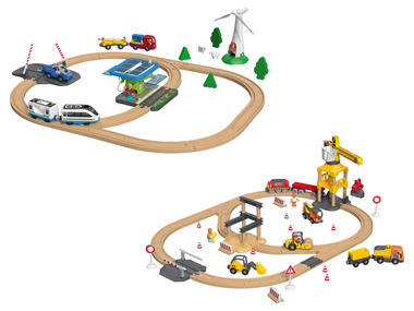 Playtive Set de chemin de fer en bois