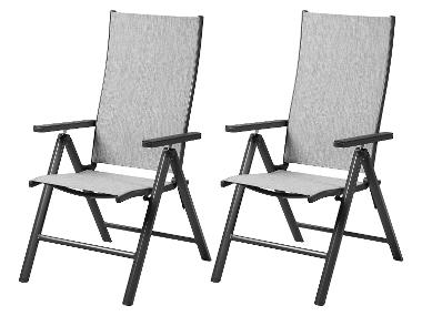 LIVARNO® Lot de 2 fauteuils en aluminium Houston