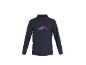 Col roulé enfant bleu foncé avec motif montagne rose.