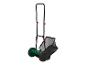 Tondeuse rotative Parkside : tondeuse à gazon avec bac de ramassage.
