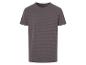 T-shirt gris à rayures fines pour homme.