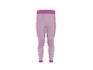 Legging de sport rose pour femme avec taille et ourlets plus foncés.