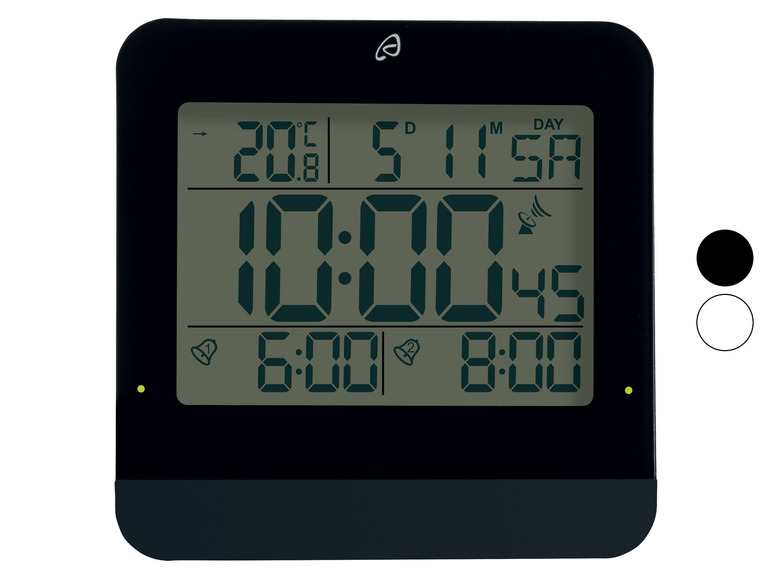 Aller en mode plein écran : AURIOL® Réveil LCD radioguidé 4-LD6403-1 - Image 1