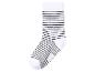 Chaussettes blanches à rayures noires horizontales