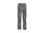 Pantalon de chef rayé, gris avec des rayures blanches