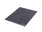 Tapis de bar rectangulaire gris avec des picots cylindriques uniformément espacés.