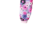 Manche enfant à motif floral avec poignet en polaire rose