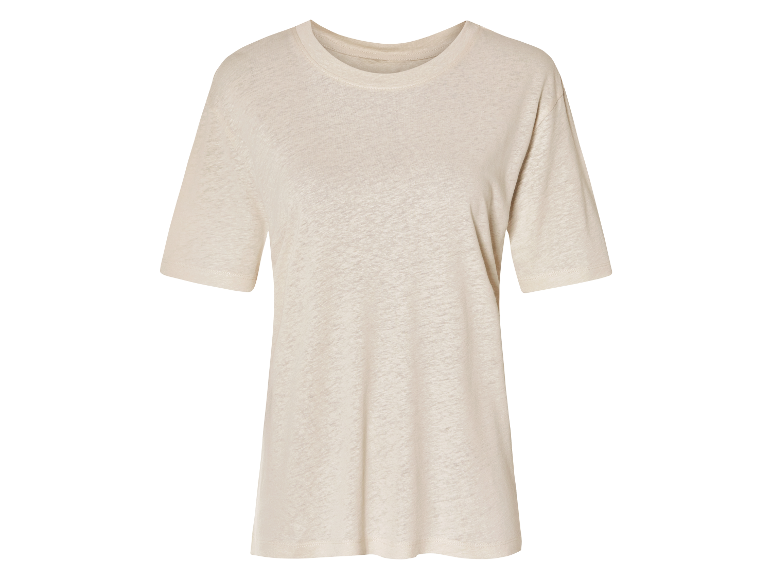 T-shirt beige en lin.