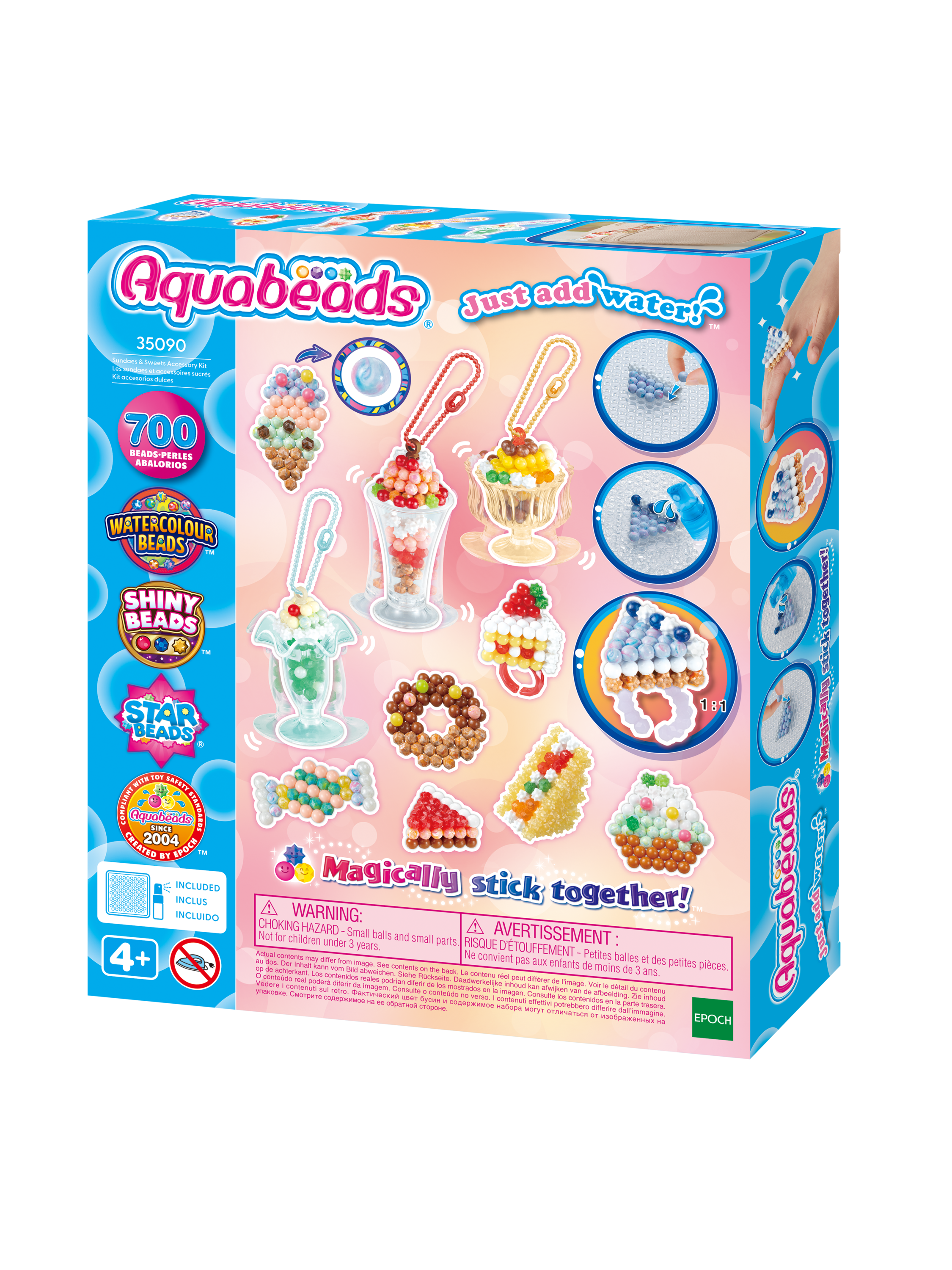 AQUABEADS Kit de bricolage pendentifs bonbons, activable à l'eau