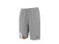 Short de survêtement gris avec détails de rayures bleues, blanches et rouges
