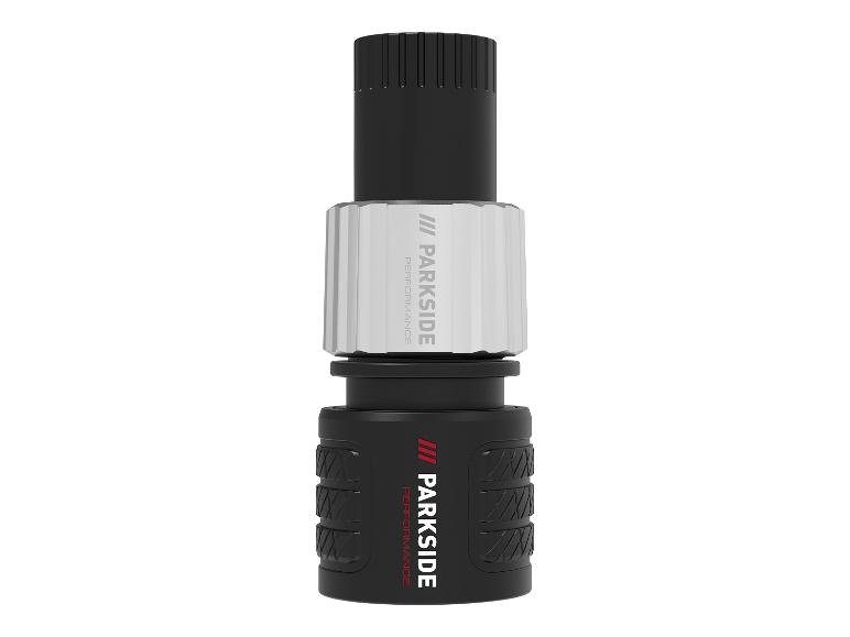 Mandrin de perceuse PARKSIDE PERFORMANCE en noir et argent.