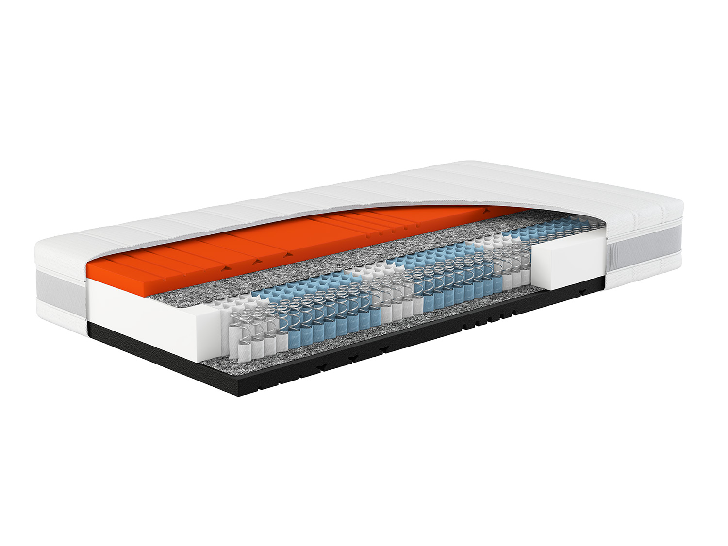 Hn8 Schlafsysteme Matelas à ressorts ensachés, 7 zones, H2/H3 ou H3/H4