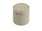 Boîtier cylindrique beige clair avec couvercle.