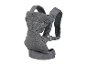 Porte-bébé gris chiné ergonomique.