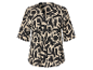 Chemise à manches courtes, beige et noire, motif abstrait.