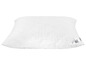 Un oreiller blanc matelassé avec une étiquette indiquant 95 °C.