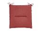 Coussin de chaise rouge brique avec attaches, marque LIVARNO.