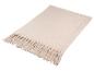 Plaid beige clair avec franges