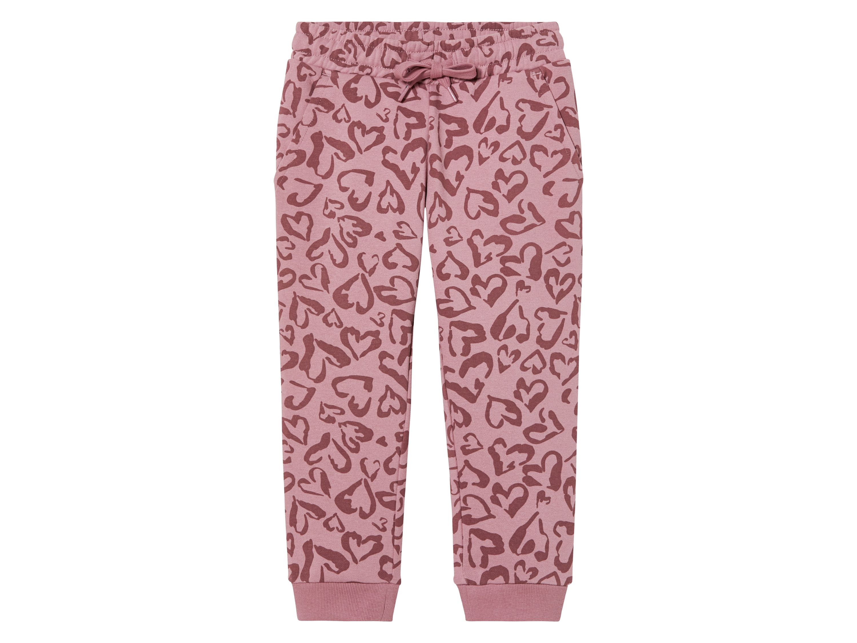 lupilu® Pantalon molletonné petite fille (imprimé/rose, 2-4 ans)