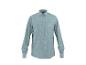 Chemise à manches longues bleu clair boutonnée, en tissu façon lin.