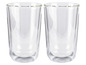 Deux verres à double paroi.