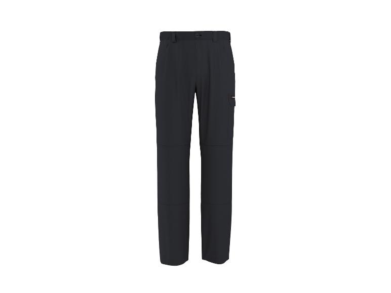 Pantalon de travail noir pour homme avec poche et genoux renforcés.