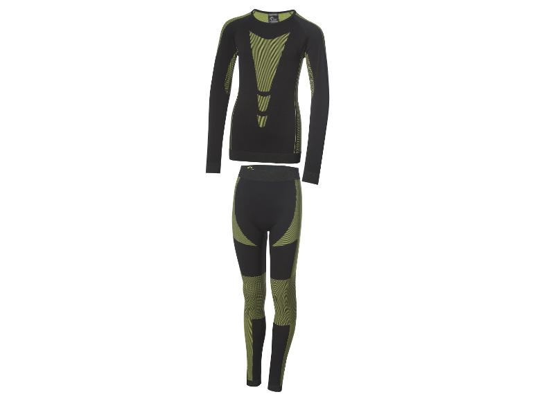 Ensemble de sous-vêtements thermiques noirs et verts pour hommes