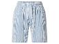 Shorts seersucker rayés bleus et blancs pour homme avec cordon de serrage blanc
