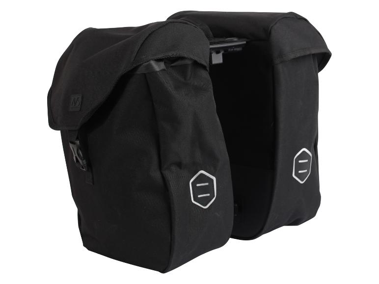 Sacoches de vélo noires avec logo AVS