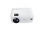 Projecteur blanc avec commandes sur le dessus et objectif frontal