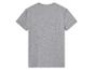 T-shirt gris clair à manches courtes, vue arrière.