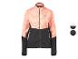 Veste de sport zippée orange et noire pour femme
