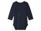 Body bébé bleu marine à manches longues et col rond.