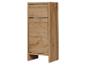 Meuble de rangement en bois clair avec deux tiroirs.