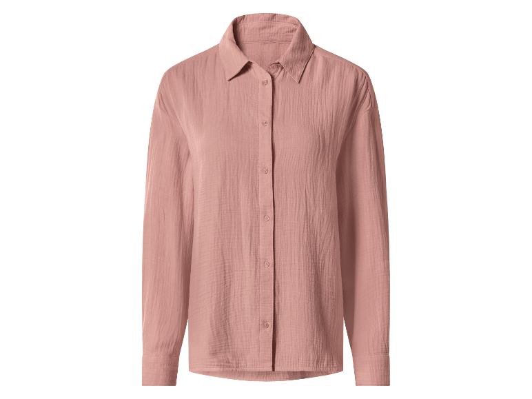 Chemise rose à manches longues boutonnée