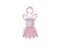 Un costume de fée rose avec des ailes et un bandeau.