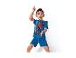 Ensemble pyjama enfant Spider-Man : t-shirt et short bleu.