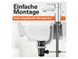 Un robinet de lavabo, un drain et un kit de montage pour une installation facile.
