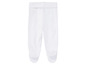 Pantalon blanc pour bébé avec pieds.