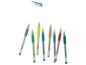 Sept stylos de couleurs de la marque Crelando.