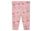 Leggings bébé rose à fleurs.
